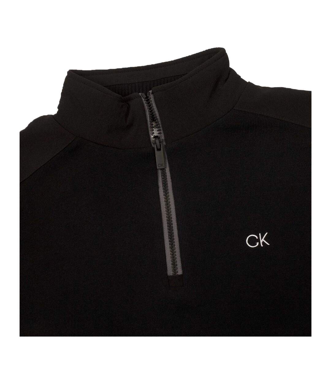 Sweat Manches Raglan Motif/style Logo Brodé Homme Noir Calvin Klein-3