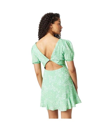 Womens/ladies Ditsy Floral Mini Dress Green Jack Wills