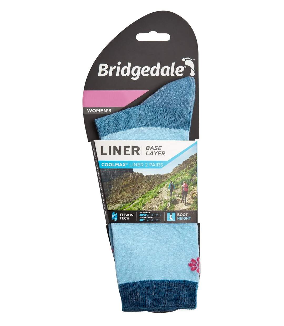 Bridgedale - 2 Pairs Womens Base Layer Liner Socks