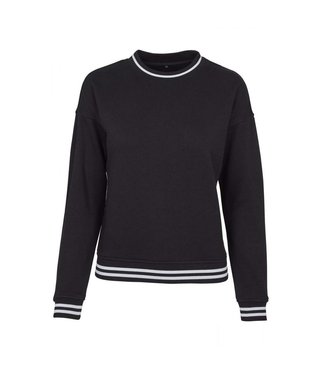 Pull College Femme Noir Blanc Build Your Brand-1