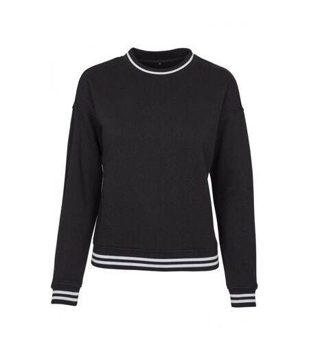 Pull College Femme Noir Blanc Build Your Brand