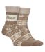 2 Pairs Ladies Thermal Patterned Fairisle Socks Warm Winter Socks-1