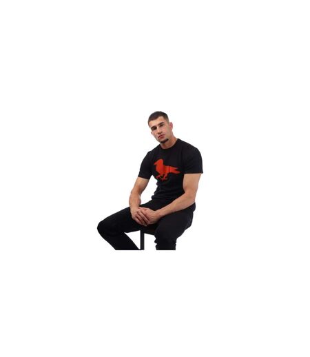 T-shirt Motif/style Rouge-gorge Homme Noir Modern Amusement