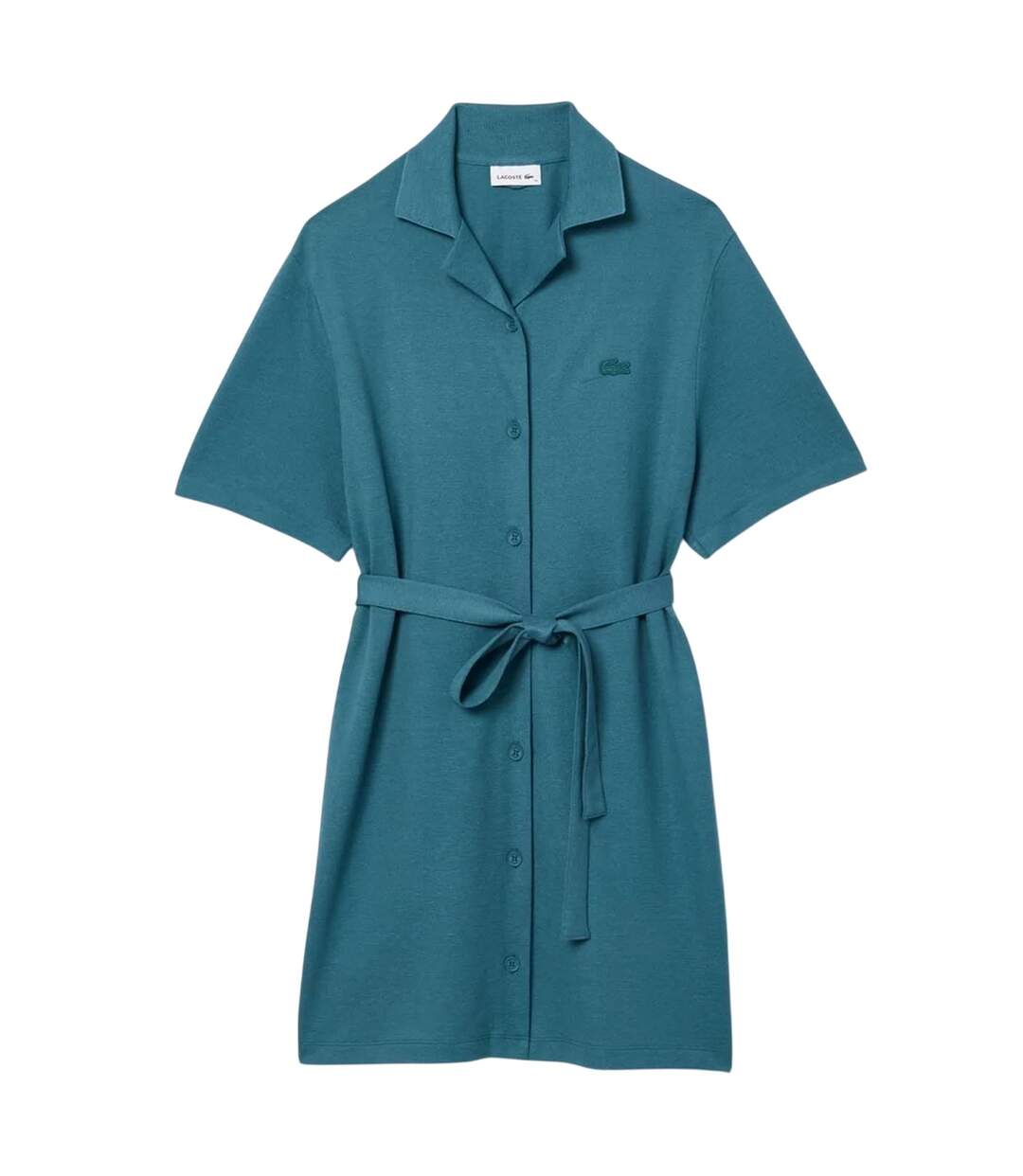 Robe Chemise Femme Vert Lacoste-2