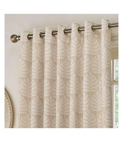 Paoletti Horto Eyelet Curtains (Natural) (90in x 54in)
