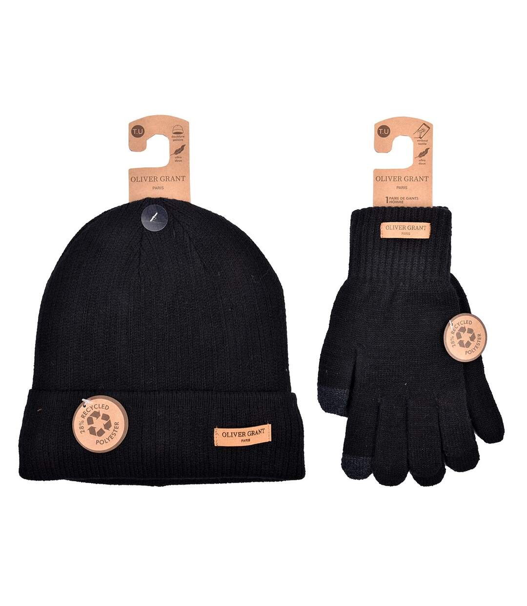 Pack Bonnet Gants Homme OLIVER GRANT PACK 2312 NOIR-2