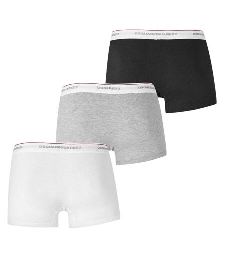 Pack Of 3  Mens Boxer Briefs  Black Grey White DSquared2