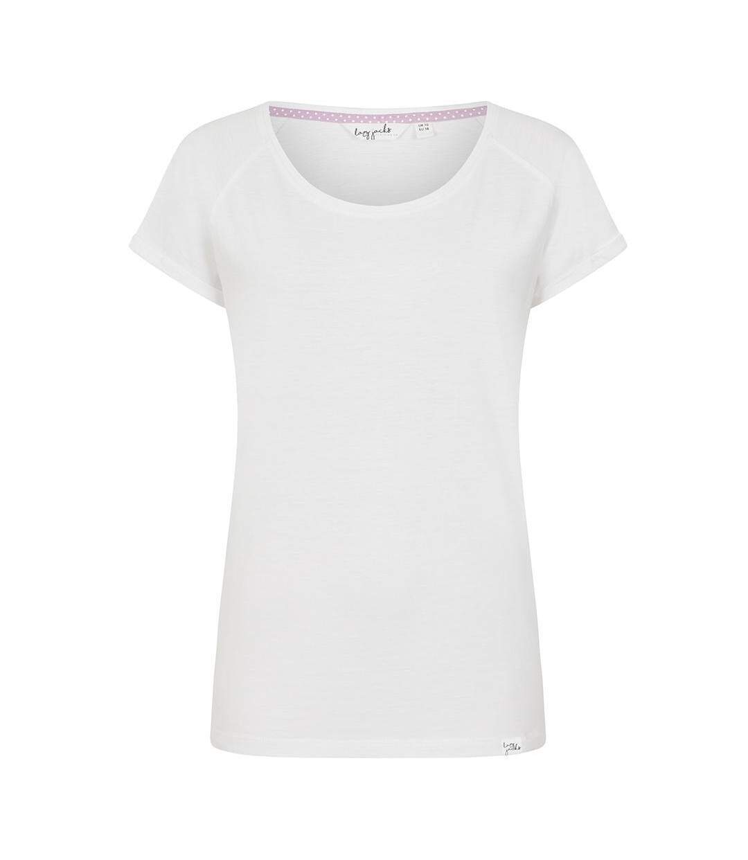 T-shirt Femme Blanc Lazy Jacks-1