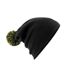Adultes Bonnet Unisexe Snowstar Noir Vert Clair Beechfield-2