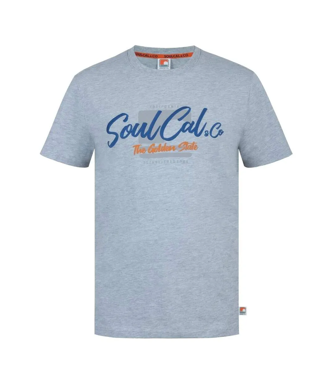 Mens Graphic Print Regular T-shirt Grey SoulCal-1