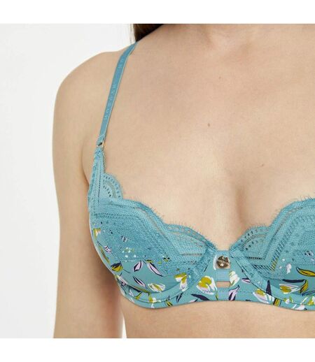 Soutien-gorge ampliforme coque moulée bleu Candice