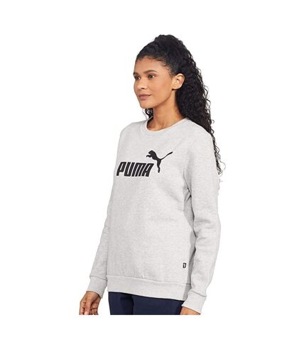 Puma Womens/Ladies ESS Logo Sweatshirt (Light Gray Heather)