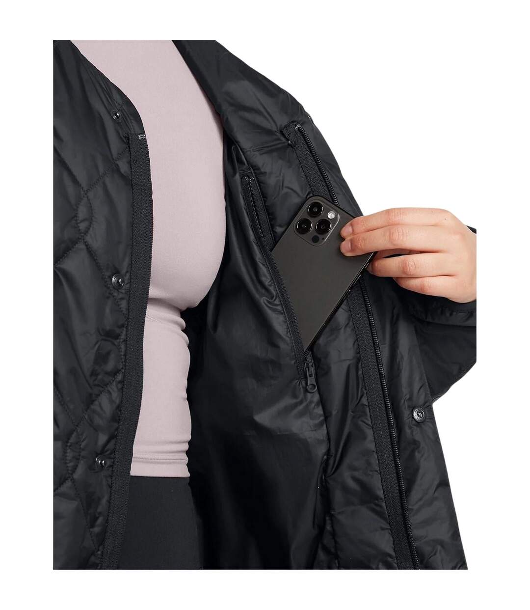 Doudoune Motif/style Matelassage En Losanges Femme Noir Under Armour-4