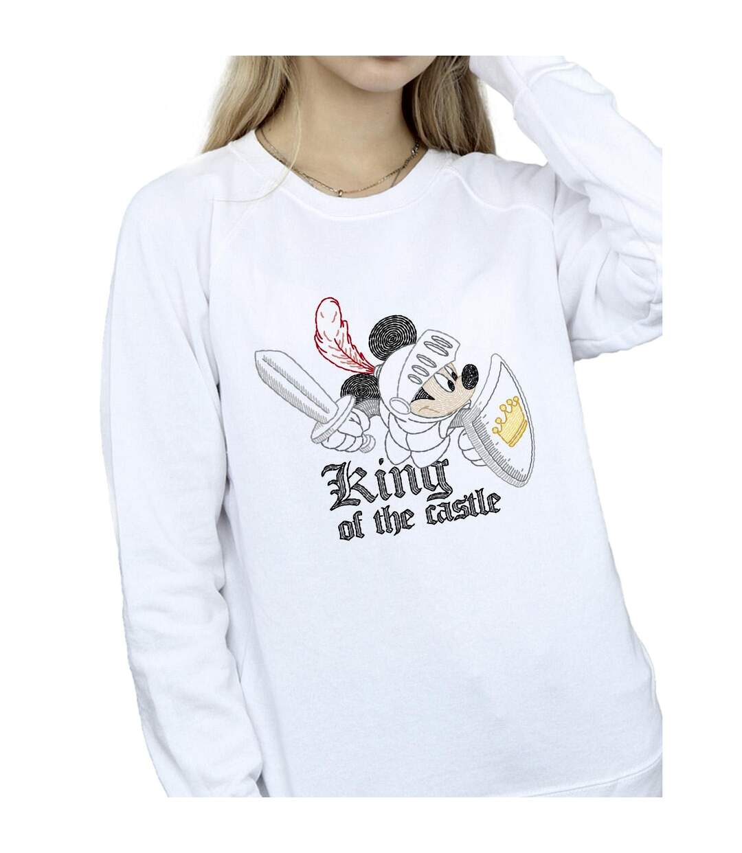 Disney Sweatshirt Mickey Mouse King Of The Castle - Femmes/Dames (Blanc) - UTBI29193-3