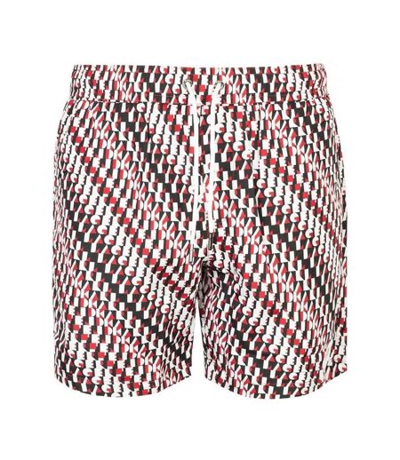 Short De Bain Motif/style Imprimé Intégral Homme Rouge Blanc Noir Karl Lagerfeld