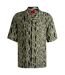 Mens Abstract Regular Short-sleeved Shirt Green Hugo-2