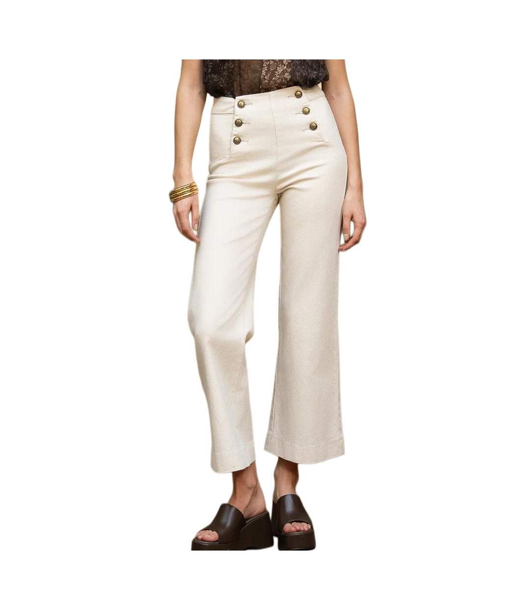 Jean wide blanc créme femme vert oraije victorine-1