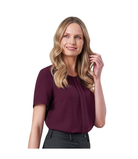 Blouse Manches Courtes Verona Femme Bordeaux Brook Taverner