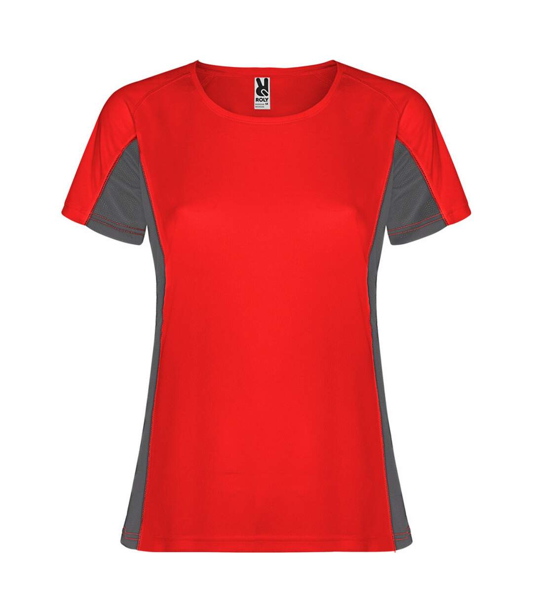 T-shirt shanghai femme rouge / anthracite Roly-1