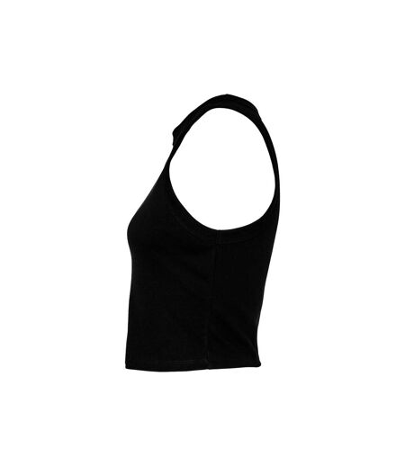 Bella + Canvas Womens/Ladies Micro-Rib Racer Tank Top (Solid Black) - UTPC6974