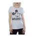 Disney T-shirt en coton à lacets Mickey Mouse Femme/Femme (Gris sportif) - UTBI31377-3