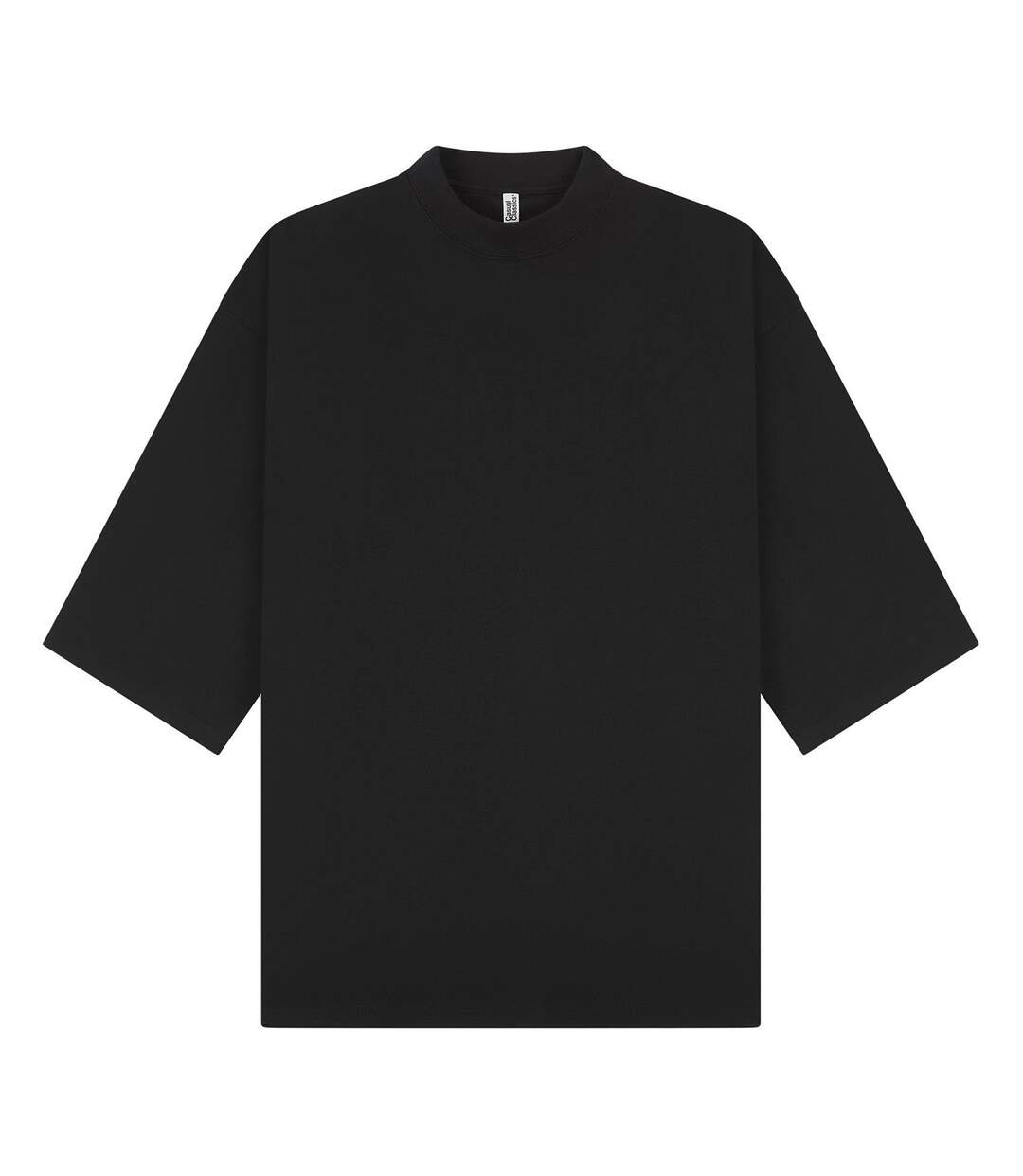 Unisex adult tall oversized half-sleeved t-shirt black Casual Classics-1