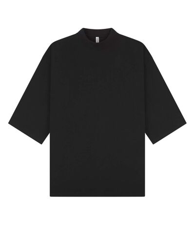 Unisex adult tall oversized half-sleeved t-shirt black Casual Classics