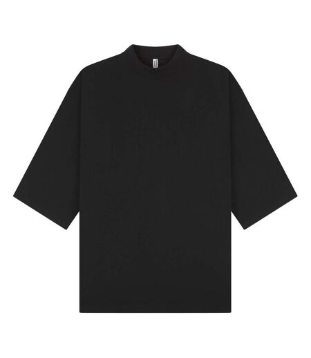 Unisex adult tall oversized half-sleeved t-shirt black Casual Classics