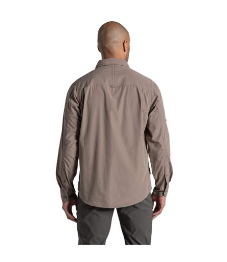 Chemise Décontractée Manches Longues Kiwi Homme Marron Gris Craghoppers