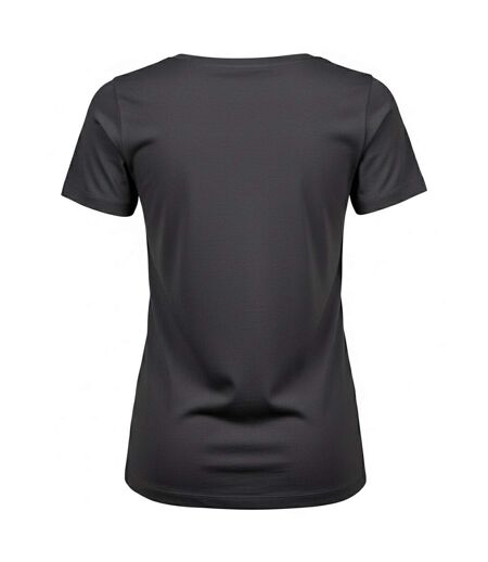 Womens/ladies Stretch T-shirt Dark Grey Tee Jays