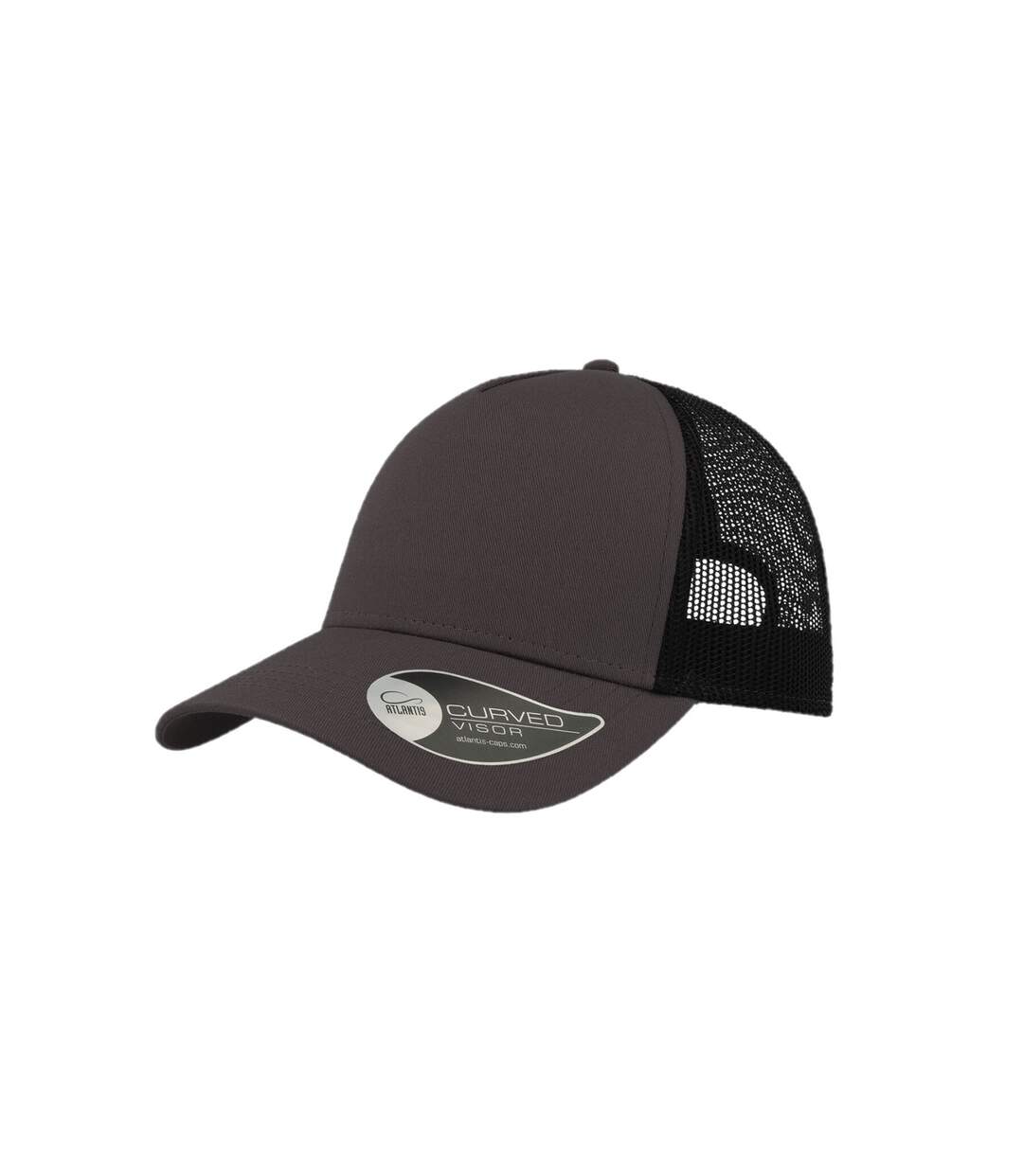 Casquette style trucker rapper mixte gris foncé / noir Atlantis-1