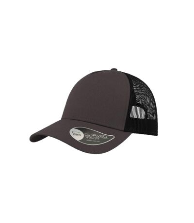 Casquette style trucker rapper mixte gris foncé / noir Atlantis