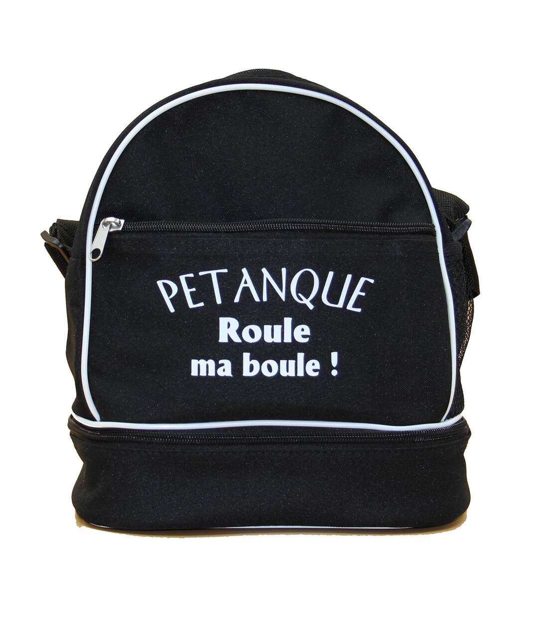 Sac bandoulière pour 3 boules de pétanque - Roule ma boule - noir-2