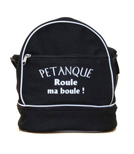 Sac bandoulière pour 3 boules de pétanque - Roule ma boule - noir