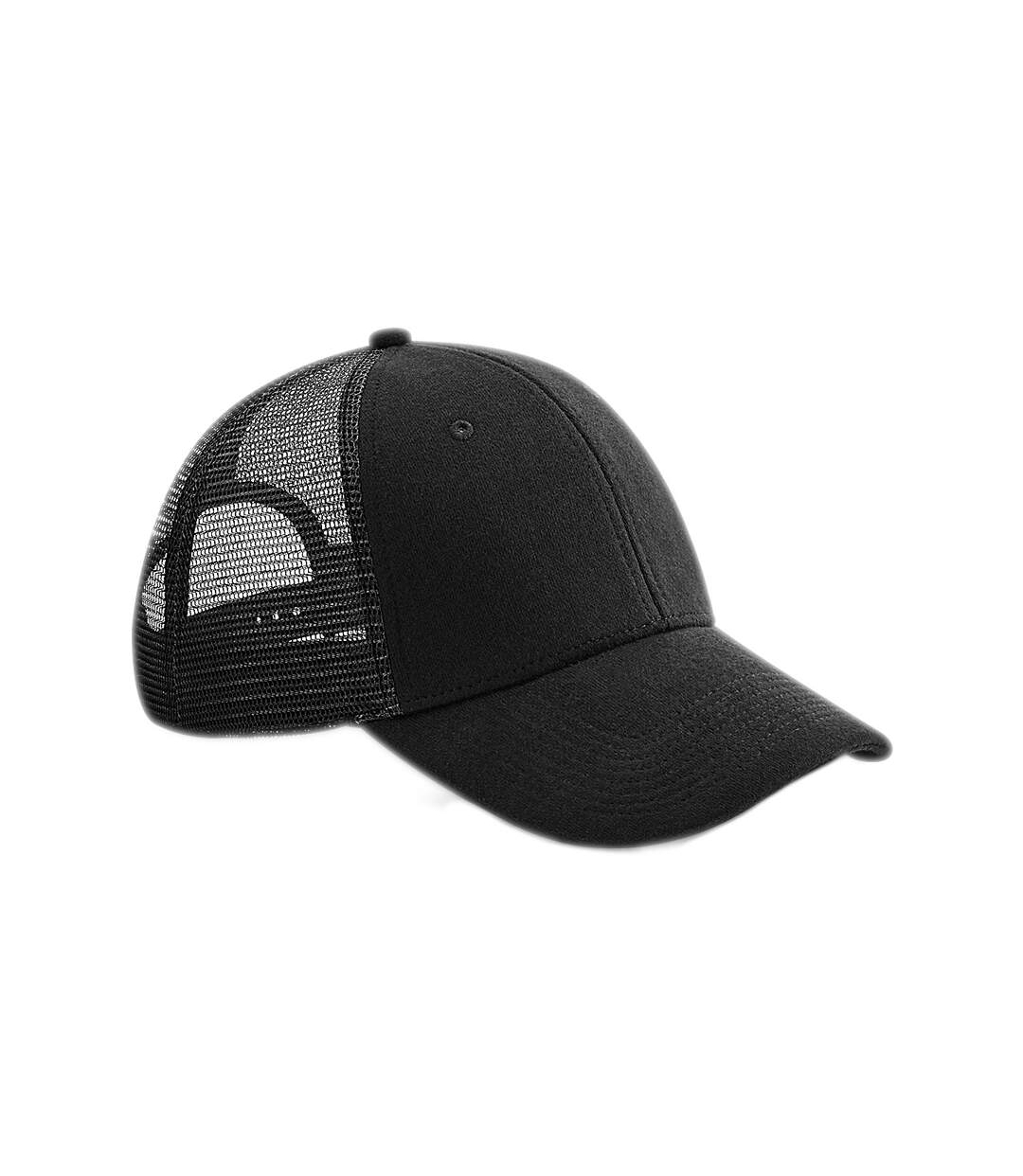 Adults Unisex Jersey Athleisure Trucker Cap Black Beechfield-1