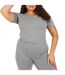 T-shirt Court Motif/style Uni Femme Gris Chiné Brave Soul-2