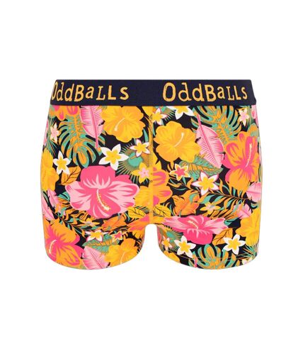 Womens/ladies hibiscus boxer shorts multicoloured OddBalls