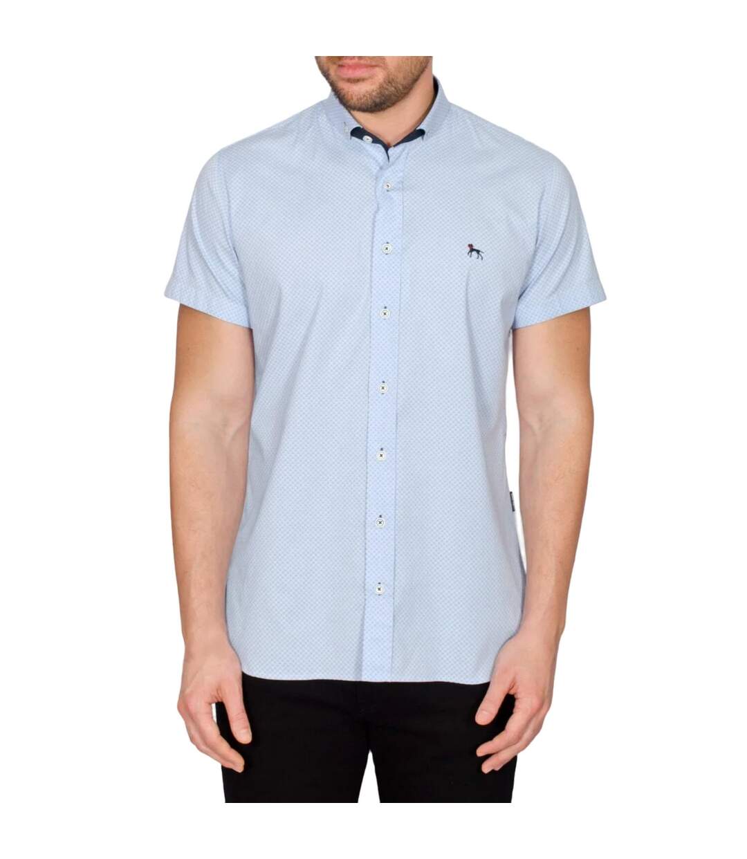 Mens Yakima Short-sleeved Shirt Sky Blue Bewley & Ritch-1