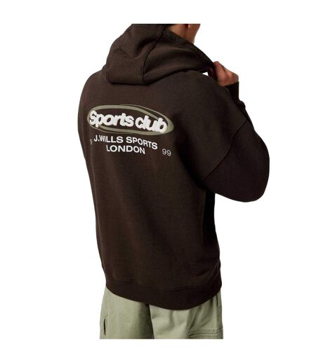 Mens Back Print Regular Hoodie Coffee Jack Wills