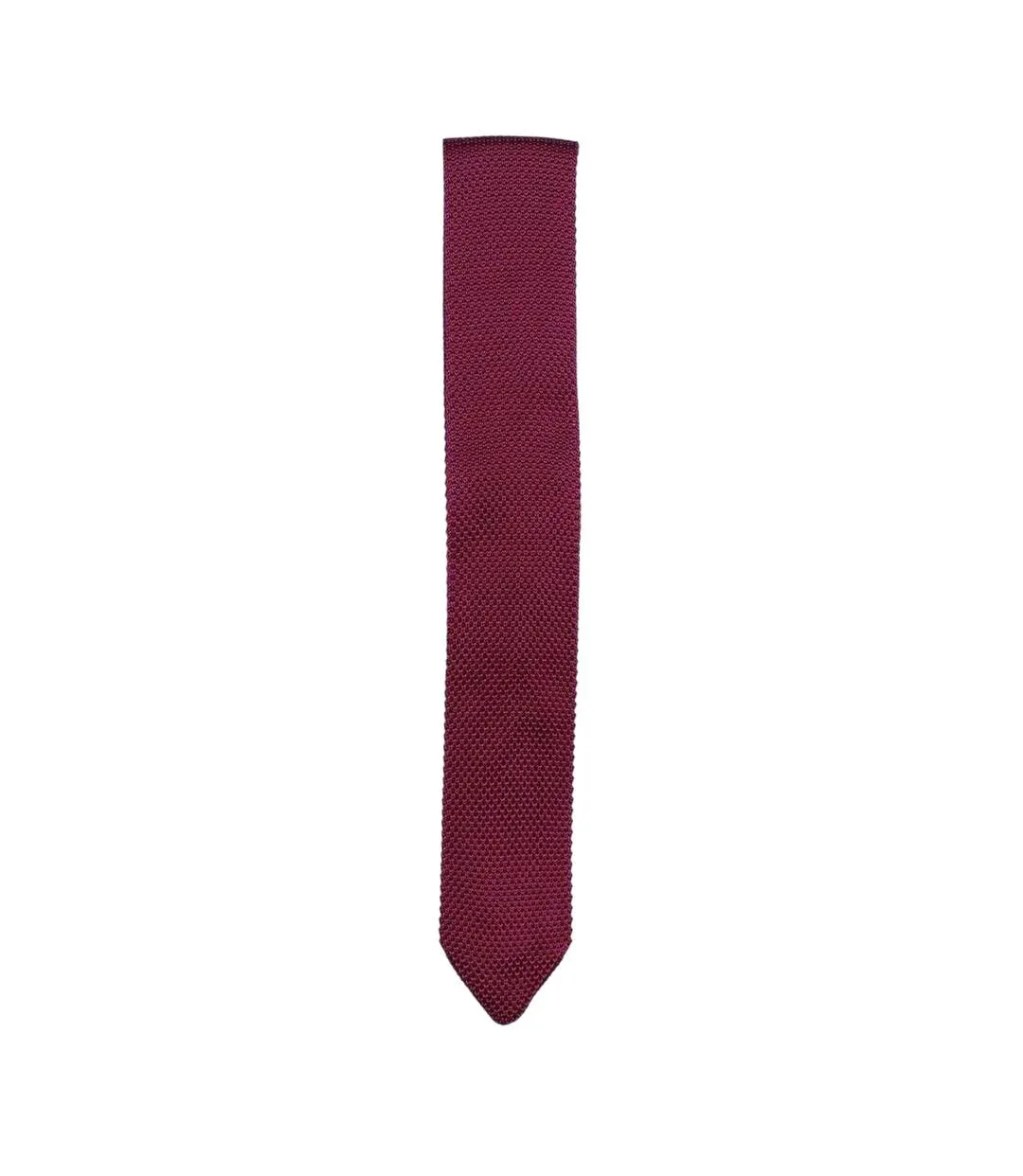 Jagger Knitted Polyester Tie One Size Burgundy Twisted Tailor-1