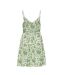 Robe beige/verte femme only selina-3