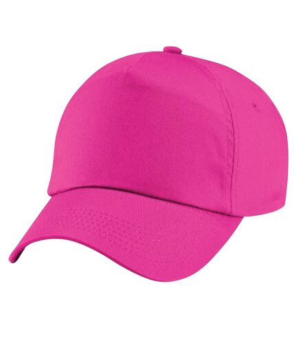 Beechfield Unisex Plain Original 5 Panel Baseball Cap (Pack of 2) (Fuchsia)