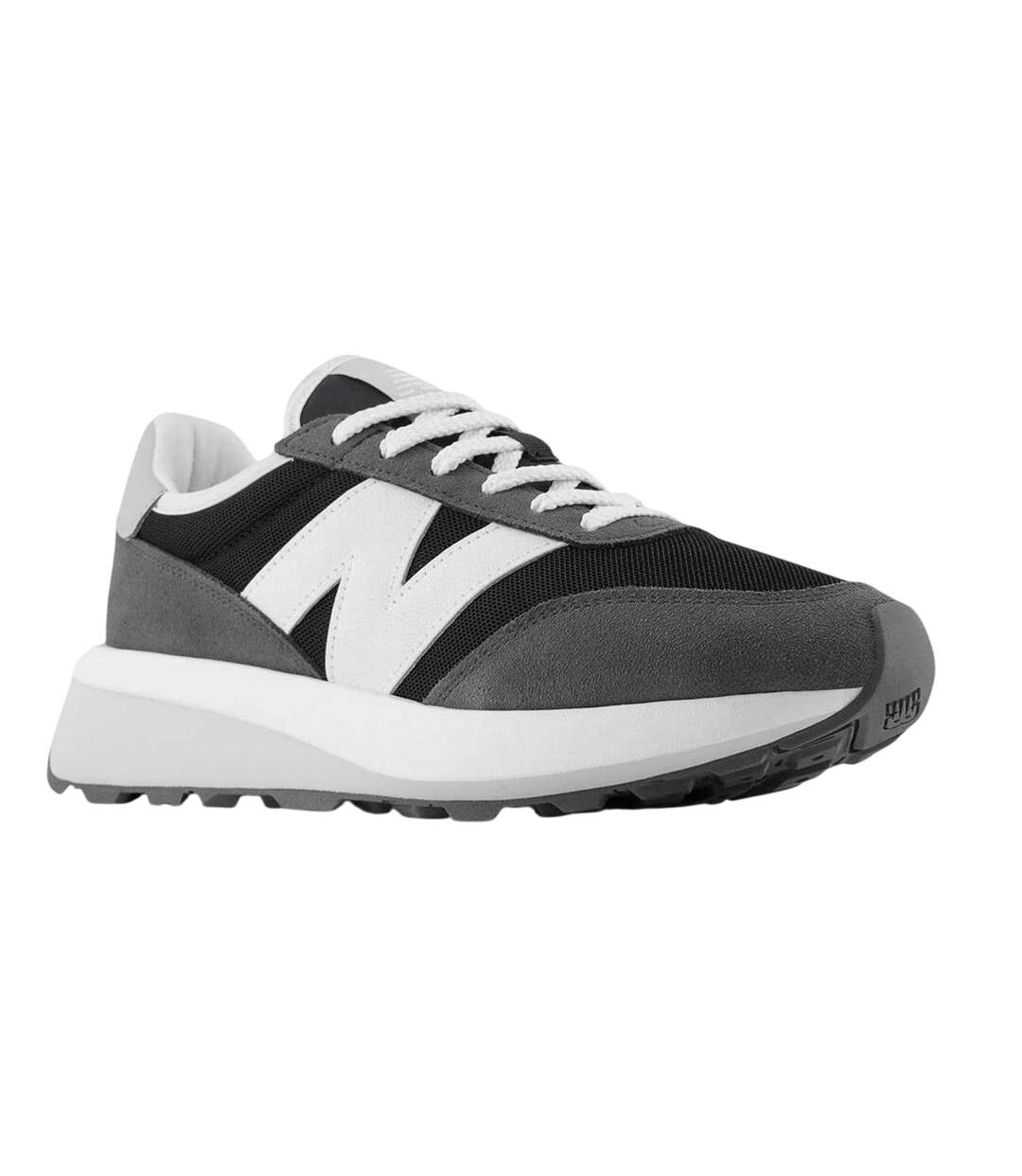 Mens 370 Suede Trainers Black New Balance-4