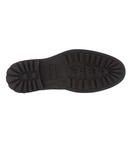 Mens suede flat ankle boots black Dune London