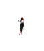 Womens/ladies Goja Denim Midi Skirt Black Hugo-1