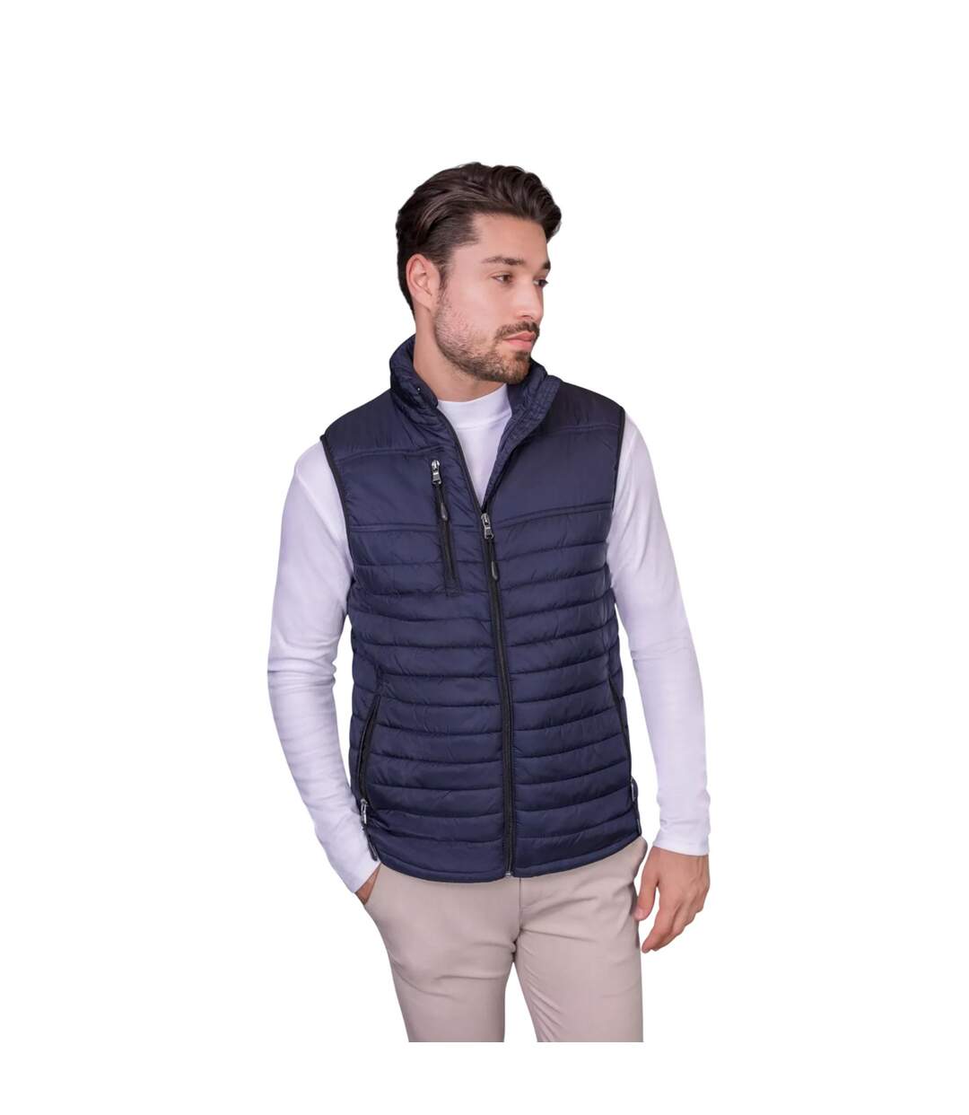 Veste Sans Manches Performance Homme Bleu Marine HRM-1