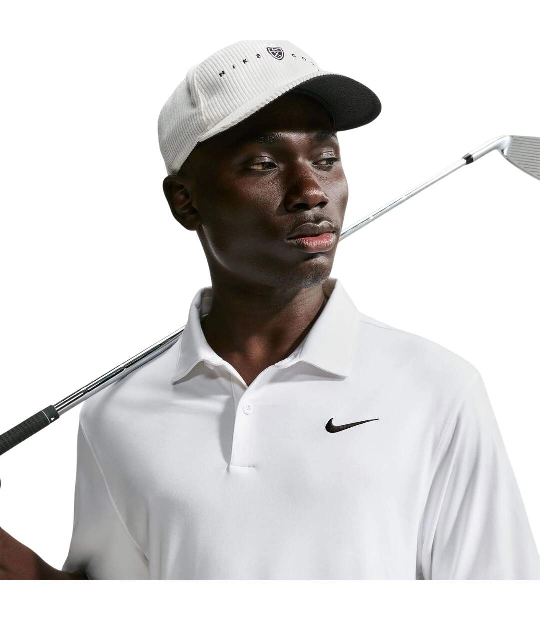 Polo Manches Courtes Performance Homme Blanc Noir Nike-4