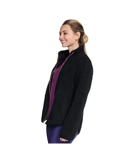 Womens/ladies Sherpa Jacket Black Skechers