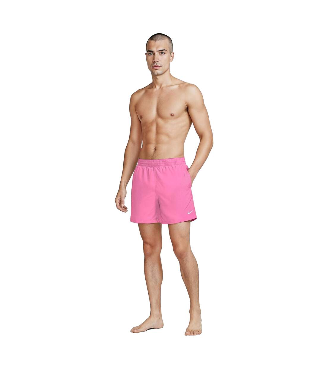 Short De Bain Motif/style Logo Brodé Homme Rose Nike-4