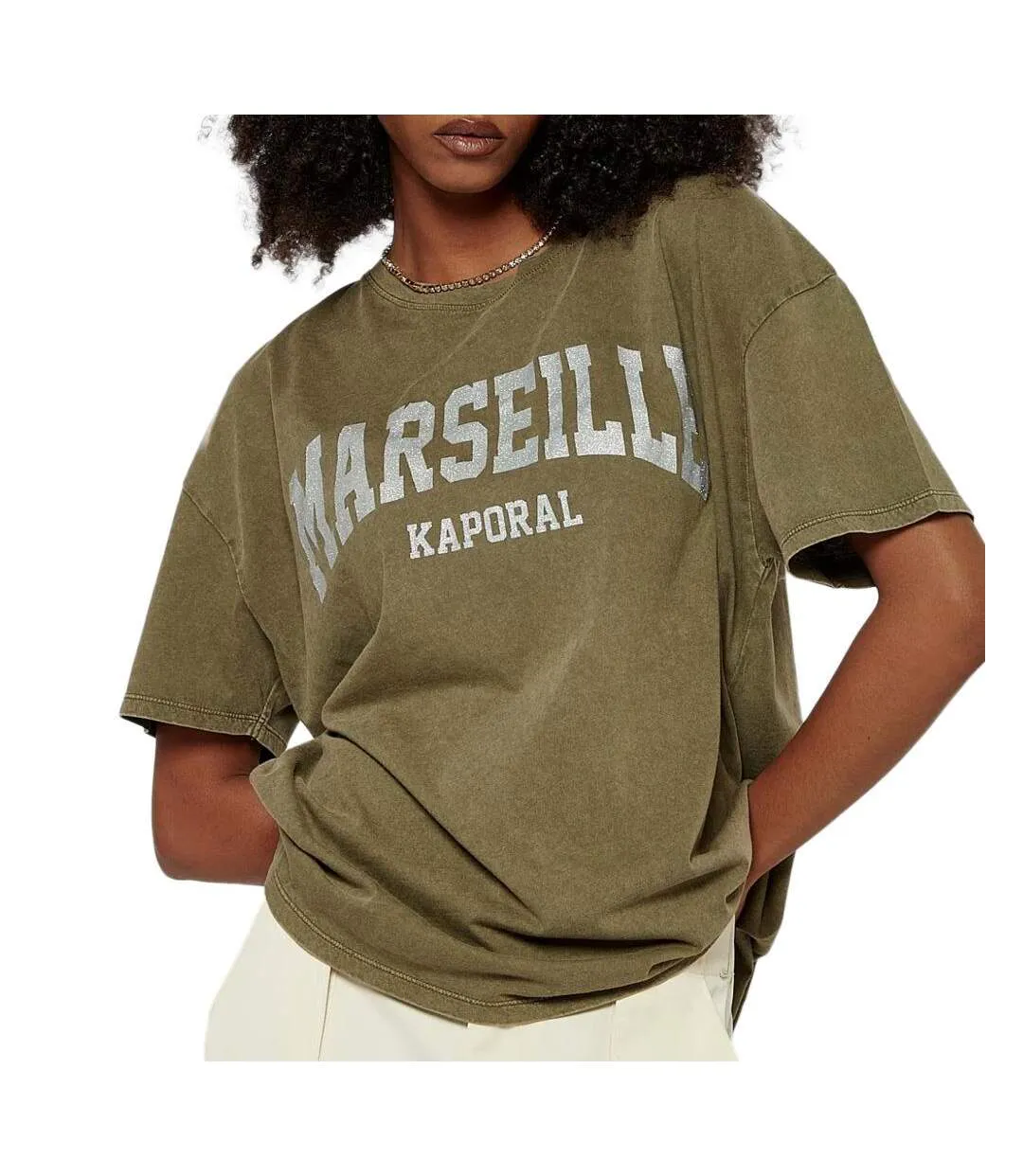 T-shirt kaki femme kaporal sassy-1